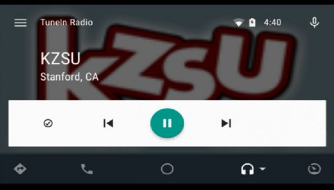 TuneIn Android Auto da boy gösterecek.