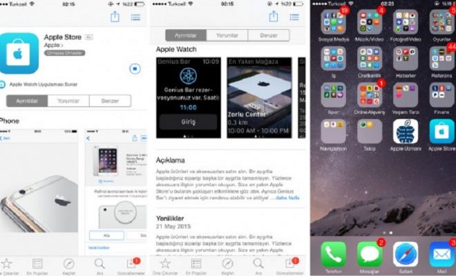 Apple Store uygulaması kendini gösterdi.