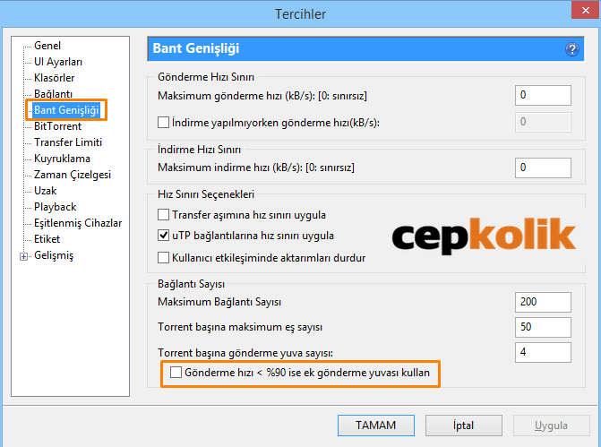 utorrent-hızlandırma-ayarları-3 cepkolik
