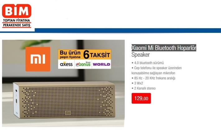 Xiaomi Mi Bluetooth Hoparlör BİM