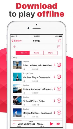 En iyi 10 ücretsiz müzik Download App için iPhone