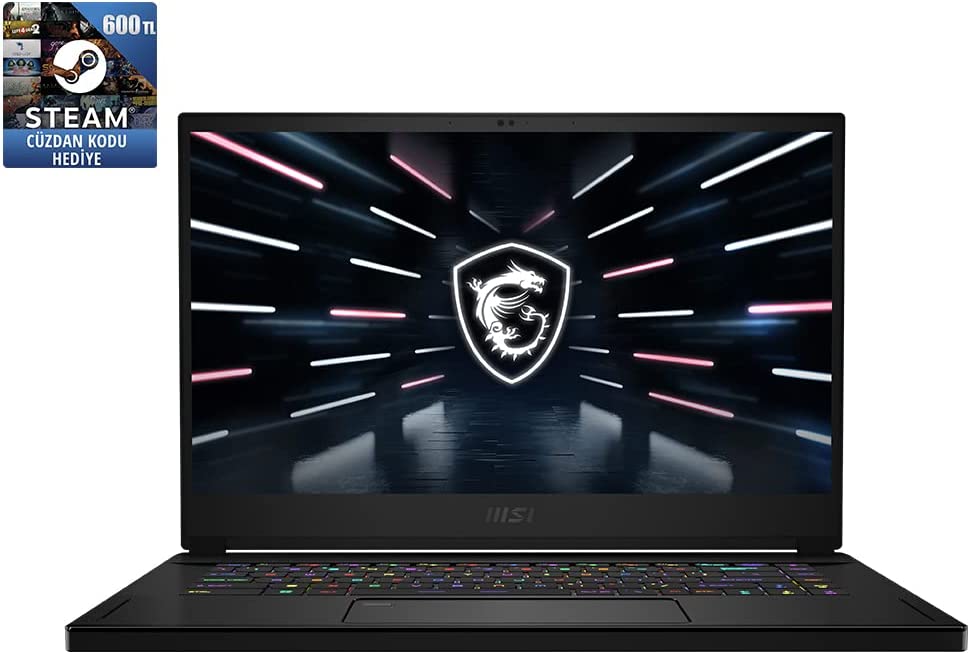 MSI STEALTH GS66 12UGS-016TR Dizüstü Bilgisayar, 15.6 QHD 240Hz, Core I7-12700H, 32GB RAM, RTX3070TI 8GB, 1TB SSD, Windows 11, Siyah